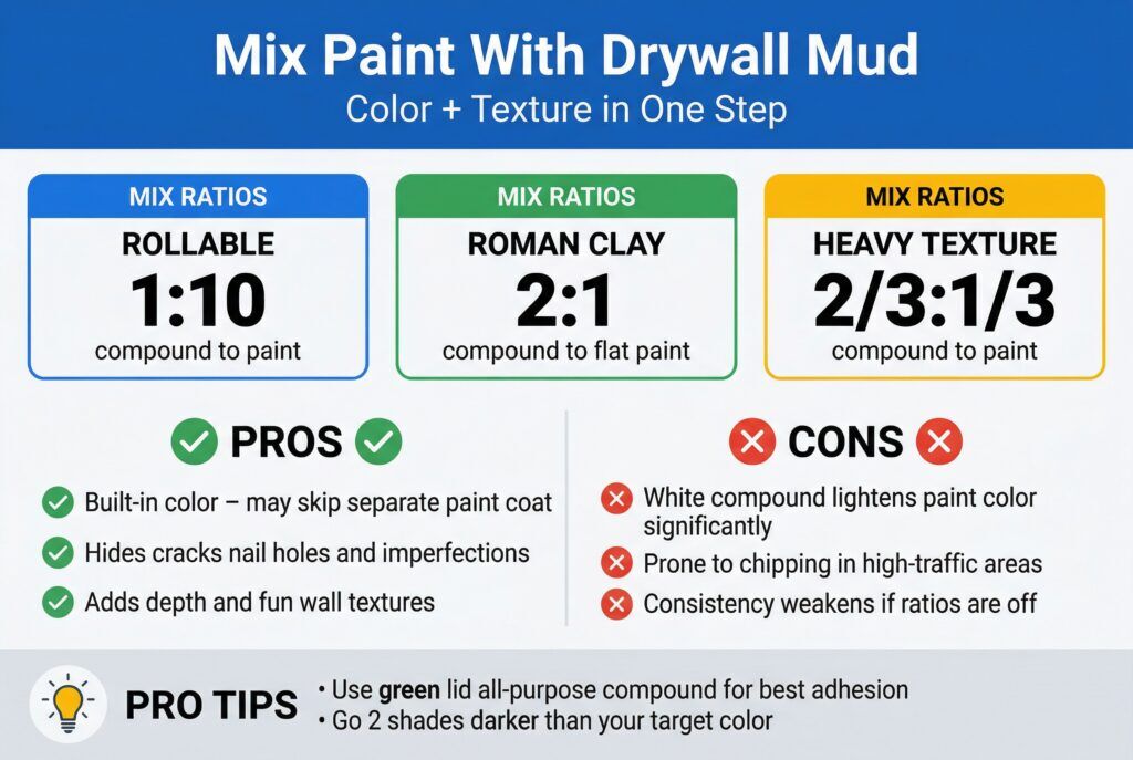 mixing paint with drywall mud